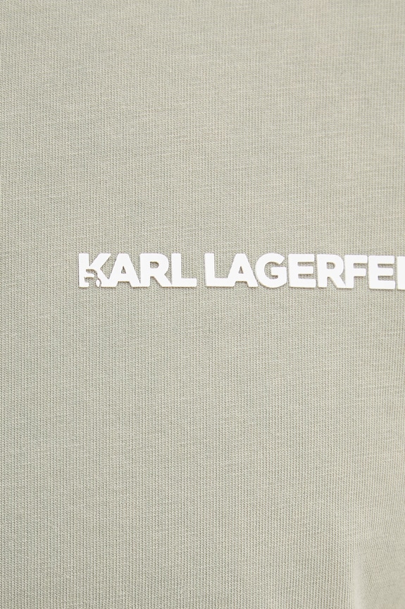 Karl Lagerfeld t-shirt bawełniany 562256.755171 zielony