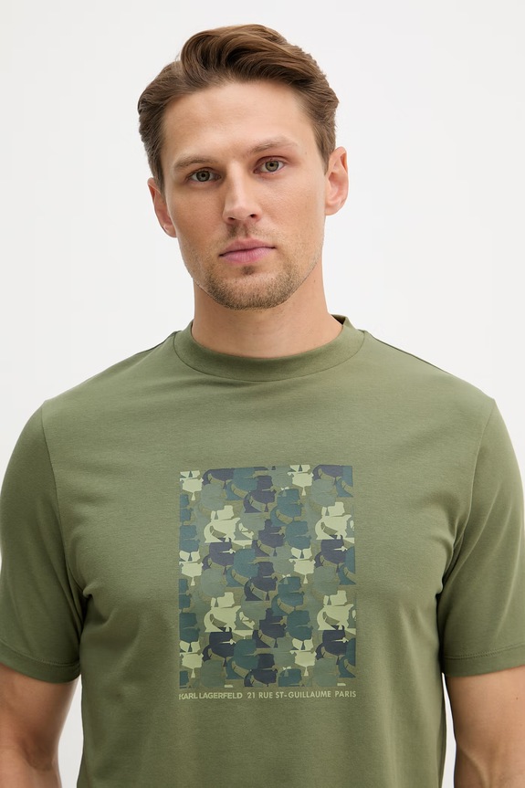 Karl Lagerfeld t-shirt zöld 562221.755037