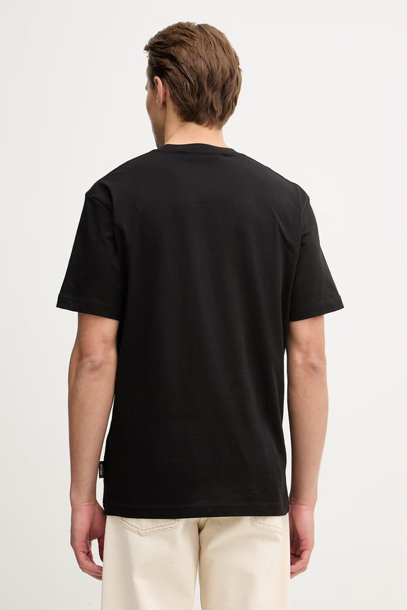 Odzież Just Cavalli t-shirt bawełniany 80OAHT20.CJ500 czarny