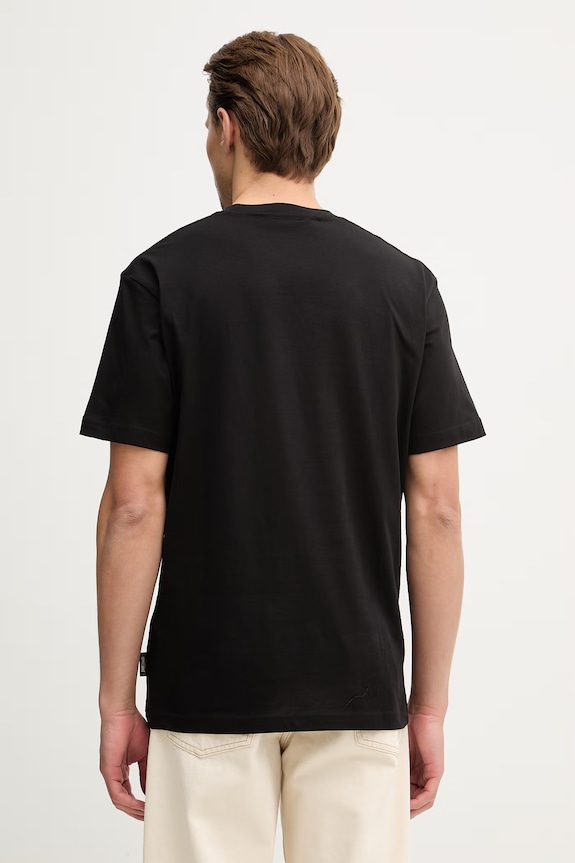 Odzież Just Cavalli t-shirt bawełniany 80OAHT20.CJ500 czarny