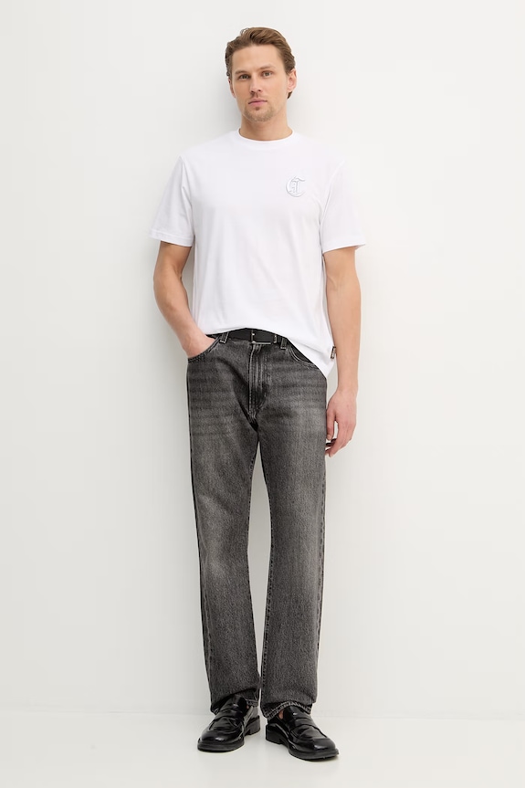 Just Cavalli tricou din bumbac 80OAHT07.CJ500 alb SS26