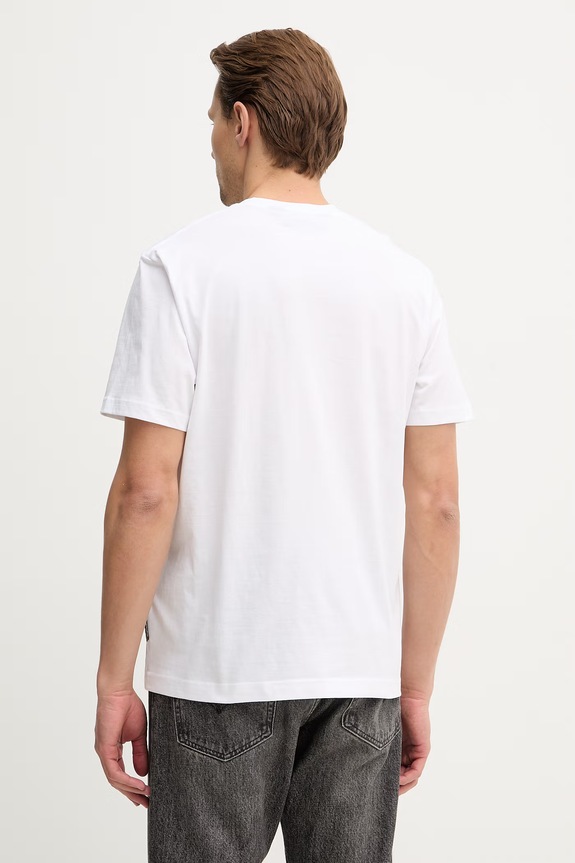Îmbrăcăminte Just Cavalli tricou din bumbac 80OAHT07.CJ500 alb