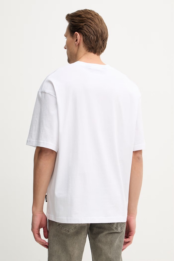 Odzież Just Cavalli t-shirt bawełniany 80OAHE15.CJ110 biały
