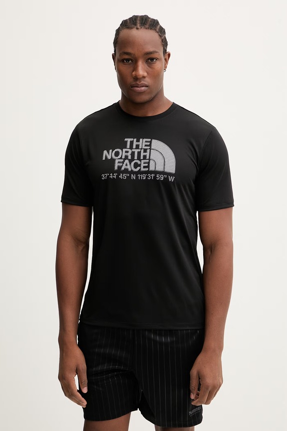The North Face tricou de antrenament 24/7 print negru NF0A8BEJJK31
