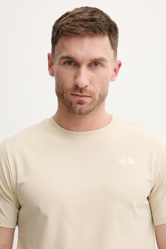 The North Face t-shirt Simple Dome beżowy NF0A8CZ2DOM1