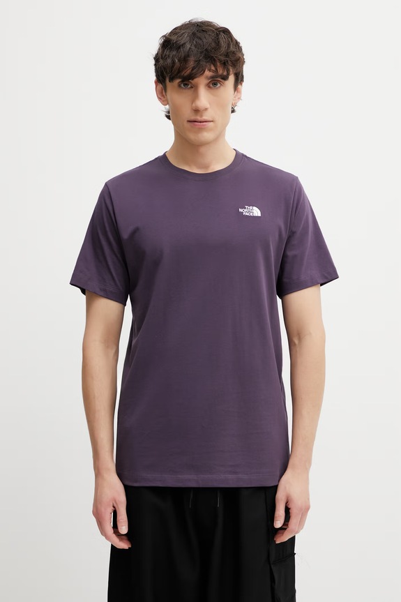 The North Face t-shirt Simple Dome gładkie fioletowy NF0A8CZ2G5O1