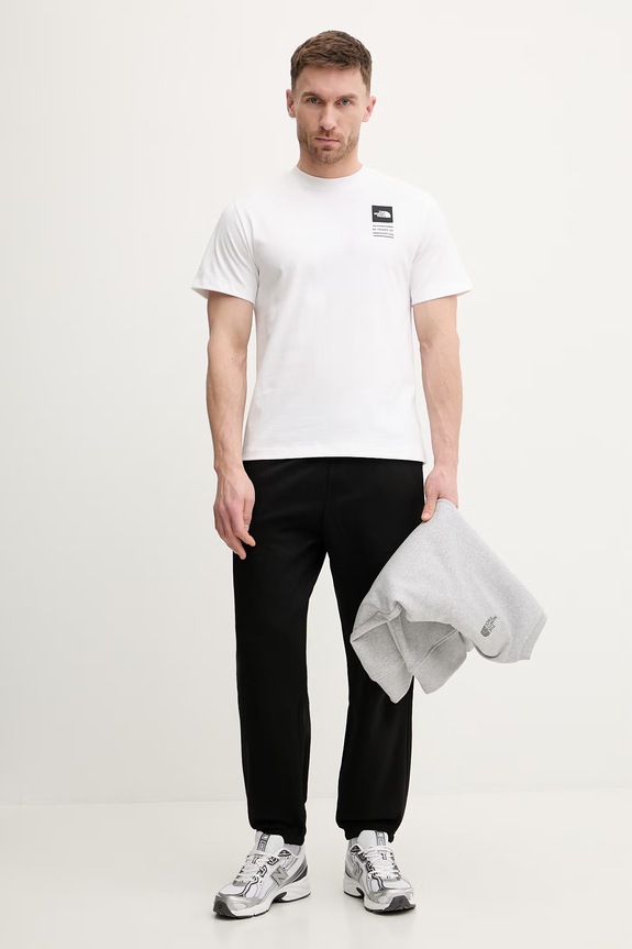 The North Face t-shirt bawełniany CELEBRATION NF0A8GARFN41 biały SS26