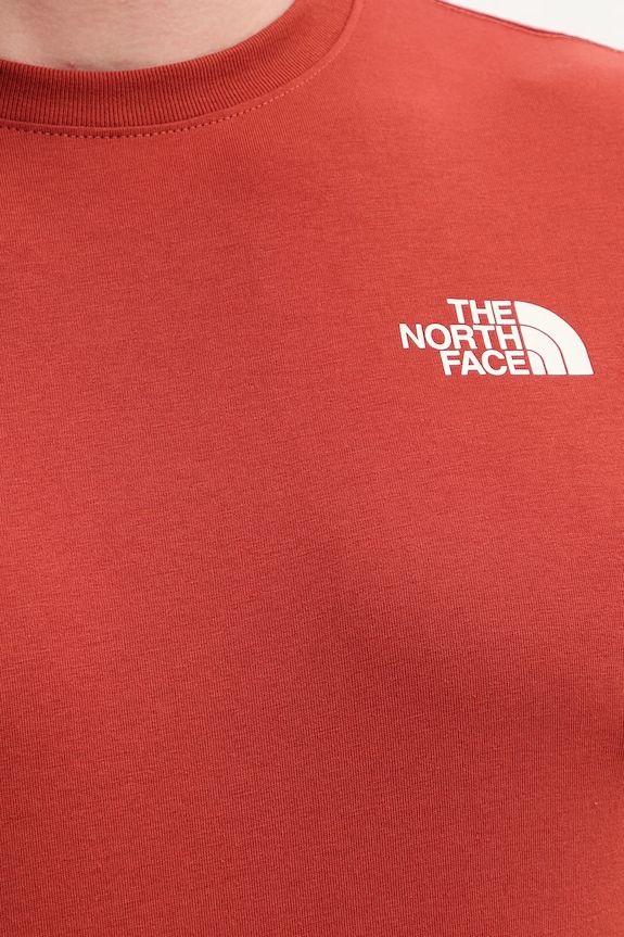 The North Face t-shirt VERTICAL NF0A8GV1G6I1 pomarańczowy