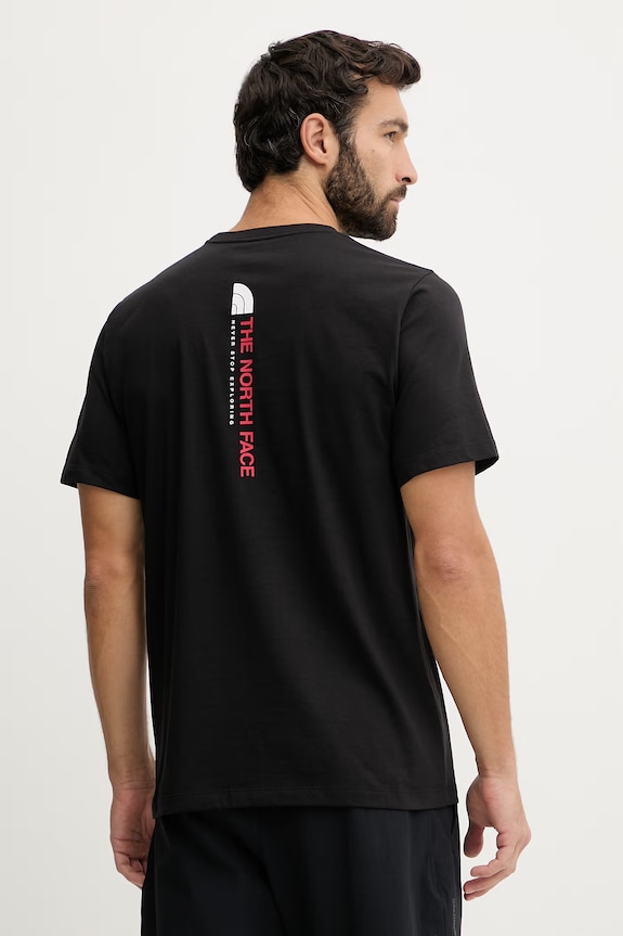 The North Face tricou VERTICAL print negru NF0A8GV1JK31