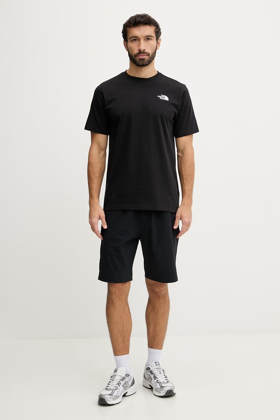 The North Face tricou VERTICAL NF0A8GV1JK31 negru SS26