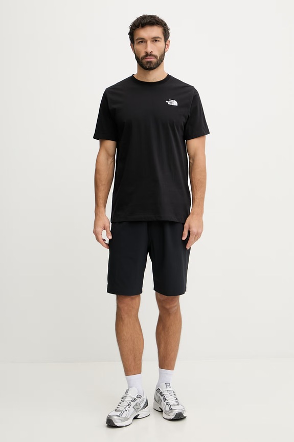 The North Face t-shirt bawełniany EVOLUTION NF0A8B6KKY41 czarny SS26