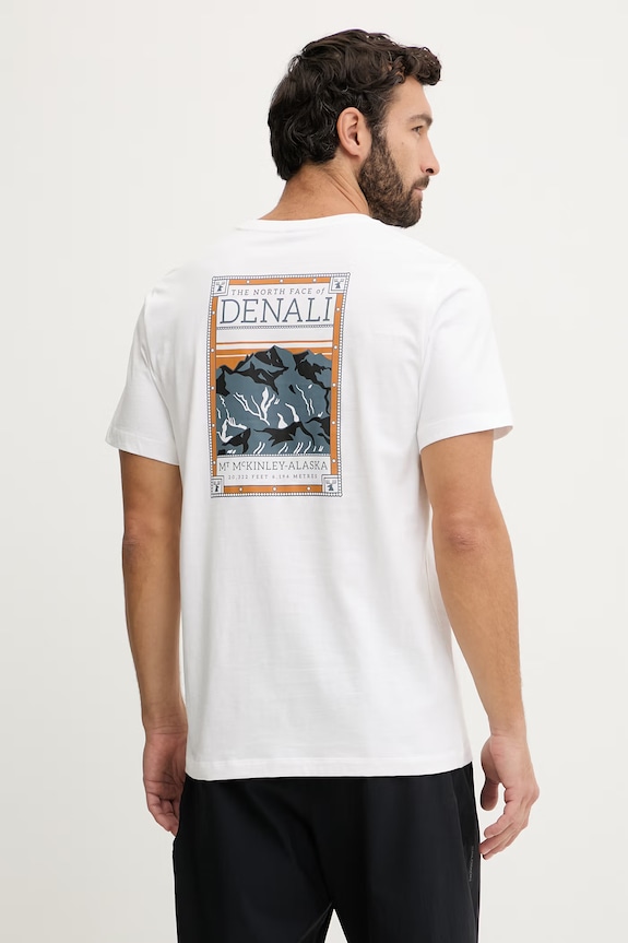 The North Face t-shirt bawełniany GRAPHIC nadruk biały NF0A8GUWFN41