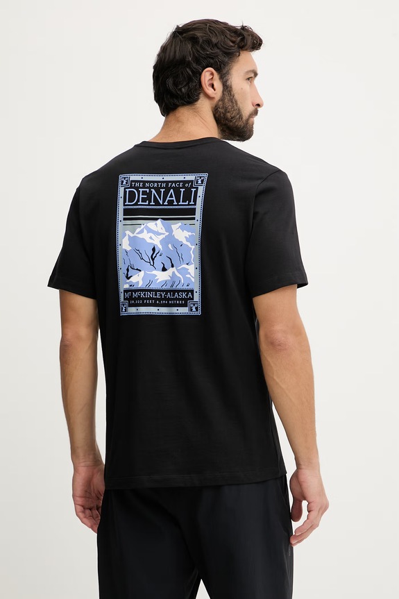 The North Face tricou din bumbac GRAPHIC print negru NF0A8GUWJK31