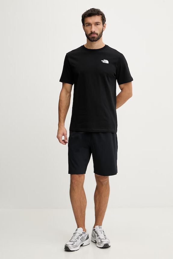 The North Face tricou din bumbac GRAPHIC NF0A8GUWJK31 negru SS26