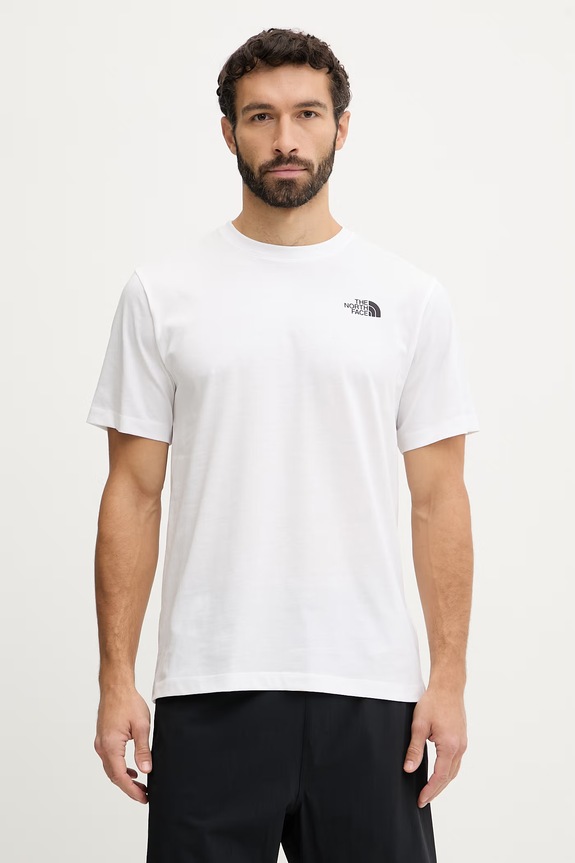 Odzież The North Face t-shirt MOUNTAIN NF0A8GUZFN41 biały