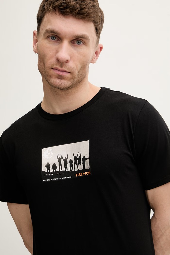 BOGNER Fire+Ice t-shirt męski bawełniany MICK3 czarny 54407308