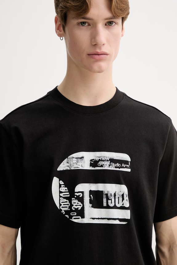 G-Star t-shirt in cotone G icon gr nero D28823.E385