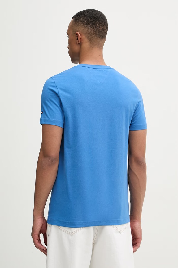 Ρούχα Tommy Hilfiger t-shirt Ανδρικό βαμβακερό MW0MW11797. μπλε