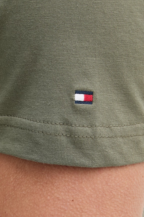 Tommy Hilfiger kratka majica moška bombažna MW0MW11797. zelena