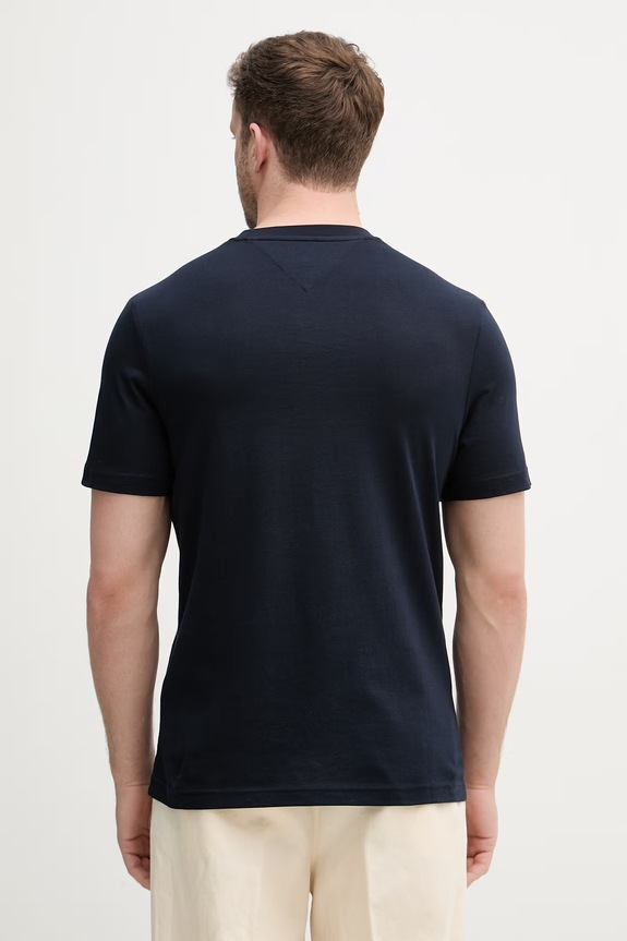 Îmbrăcăminte Tommy Hilfiger tricou pentru bărbați, din bumbac MW0MW42366 bleumarin