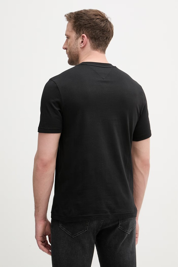 Îmbrăcăminte Tommy Hilfiger tricou pentru bărbați, din bumbac MW0MW42366 negru