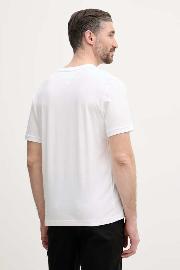 Oblečení Tommy Hilfiger basic tričko pánské bavlněné MW0MW42367 bílá
