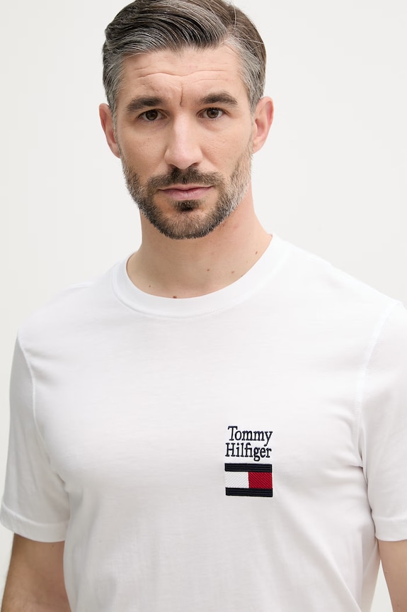 Tommy Hilfiger βασικό t-shirt ανδρικό βαμβακερό λευκό MW0MW42367
