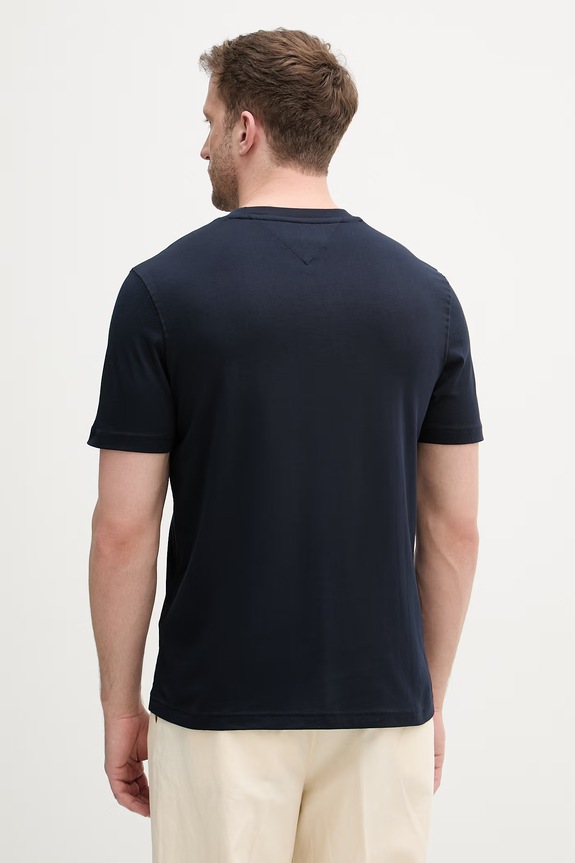 Îmbrăcăminte Tommy Hilfiger tricou basic bărbătesc din bumbac MW0MW42367 bleumarin