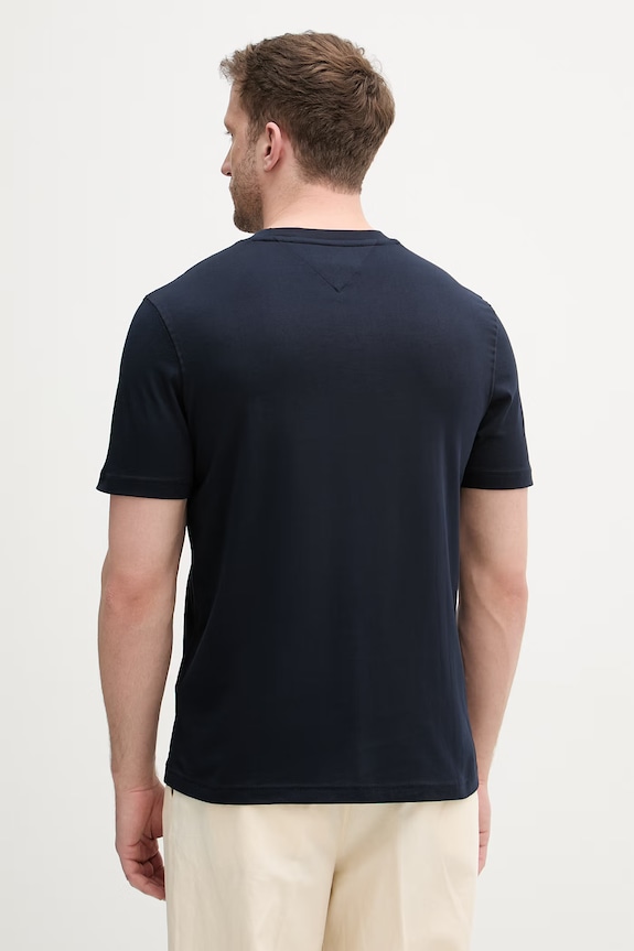 Îmbrăcăminte Tommy Hilfiger tricou basic bărbătesc din bumbac MW0MW42367 bleumarin