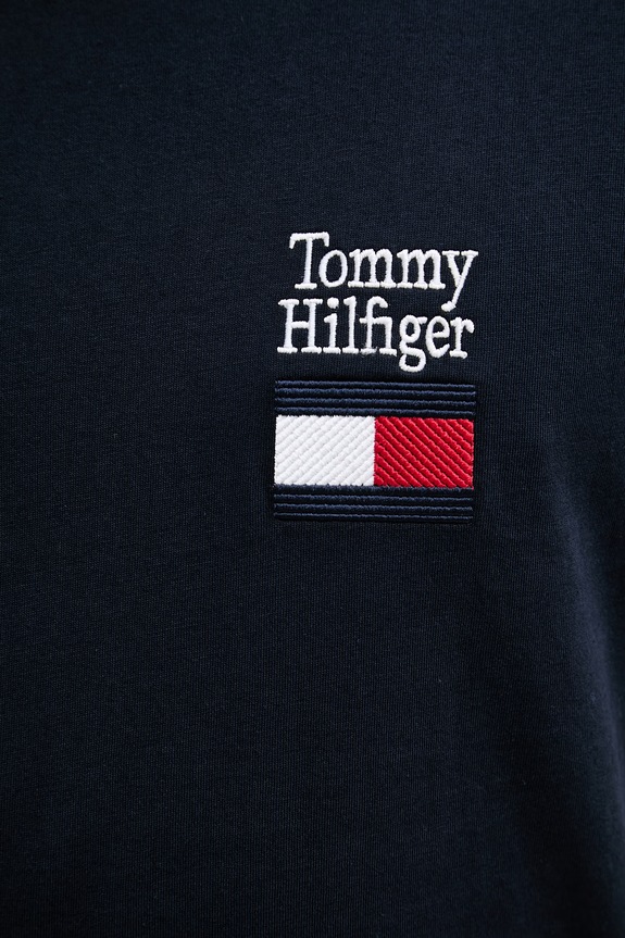 Tommy Hilfiger tricou basic bărbătesc din bumbac MW0MW42367 bleumarin