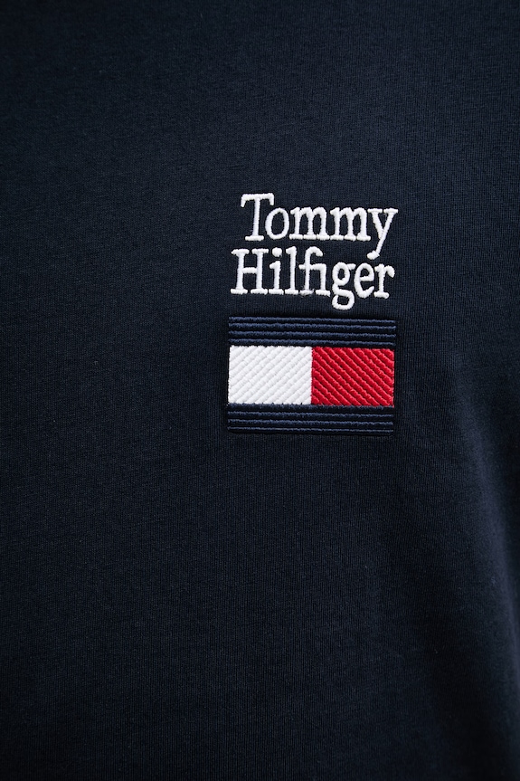 Tommy Hilfiger tricou basic bărbătesc din bumbac MW0MW42367 bleumarin