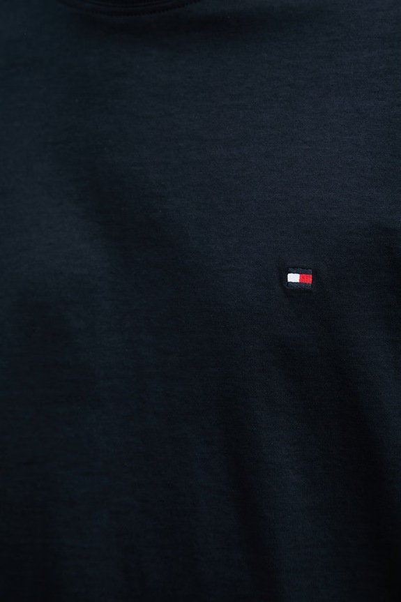 Tommy Hilfiger Μπλουζάκι basic ανδρικό βαμβακερό MW0MW42393 σκούρο μπλε