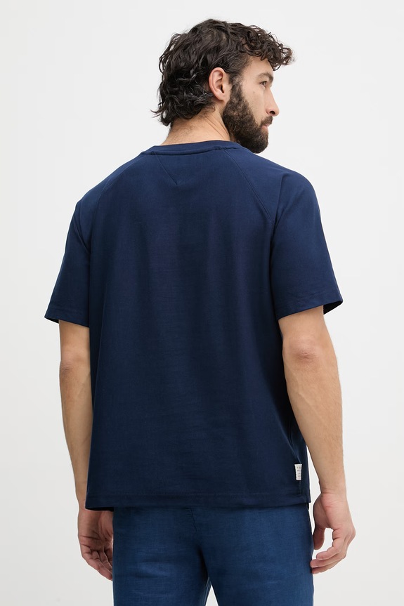 Îmbrăcăminte Tommy Hilfiger tricou pentru femei, din bumbac MW0MW42396 bleumarin