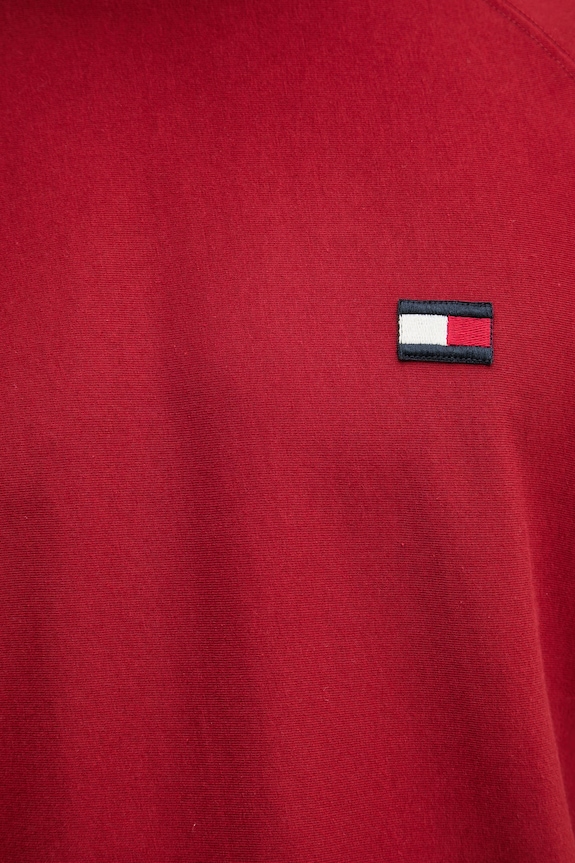 Tommy Hilfiger tričko dámske bavlnené MW0MW42396 burgundské