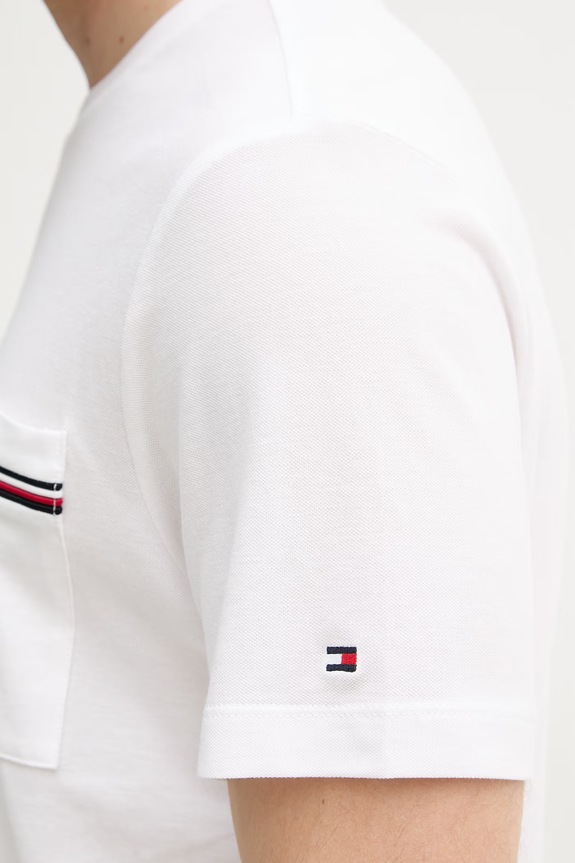 Tommy Hilfiger t-shirt ανδρικό βαμβακερό MW0MW42397 λευκό