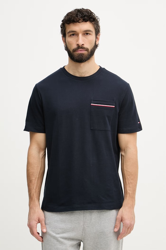 Tommy Hilfiger T-shirt Ανδρικό βαμβακερό σκούρο μπλε MW0MW42397