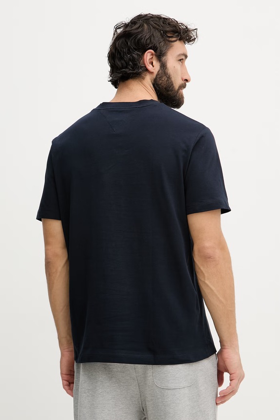 Ρούχα Tommy Hilfiger T-shirt Ανδρικό βαμβακερό MW0MW42397 σκούρο μπλε