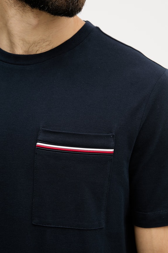 Tommy Hilfiger T-shirt Ανδρικό βαμβακερό MW0MW42397 σκούρο μπλε