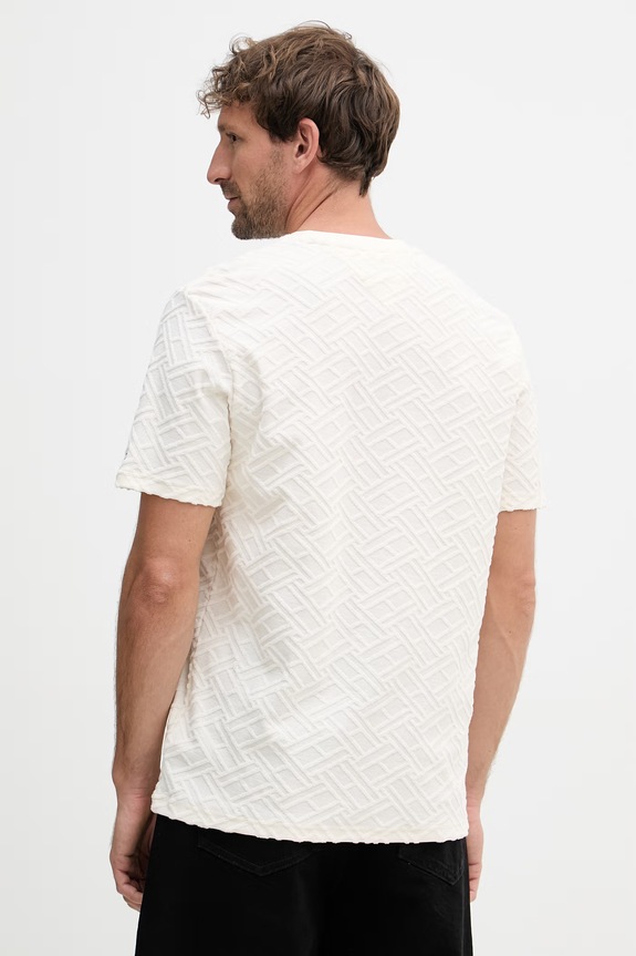 Odzież Tommy Hilfiger T-shirt męski bawełniany SUMMER MW0MW42381 beżowy