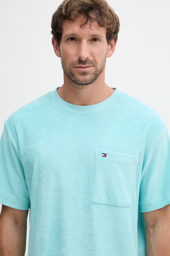 Tommy Hilfiger moški z bombažem SUMMER turkizna MW0MW43058