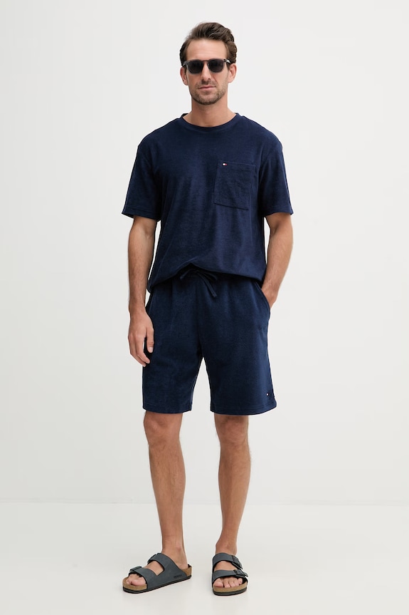 Tommy Hilfiger Ανδρικά με βαμβάκι SUMMER MW0MW43058 σκούρο μπλε SS26