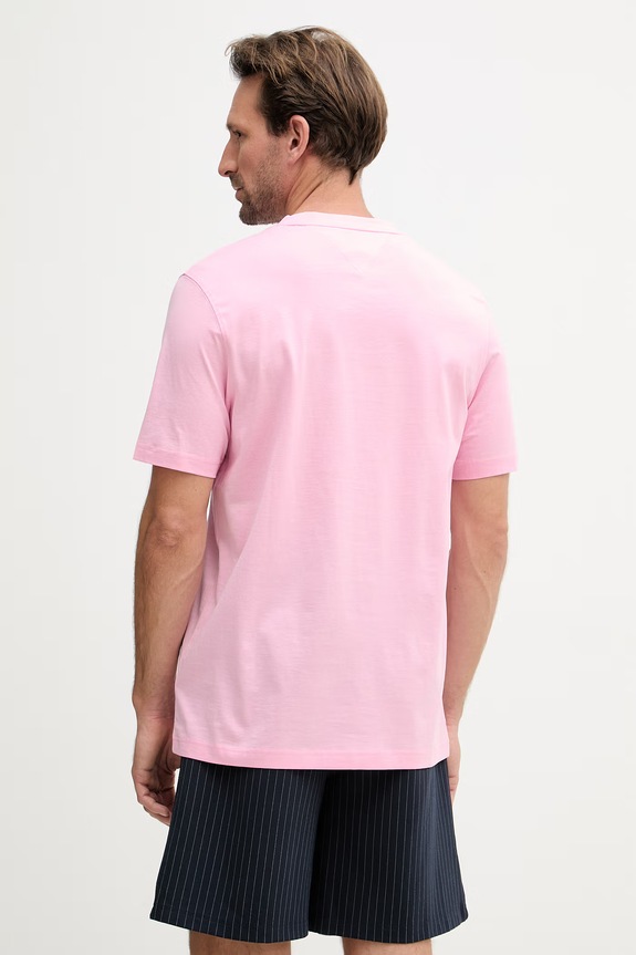 Abbigliamento Tommy Hilfiger maglietta basic da uomo in cotone SUMMER MW0MW43066 rosa