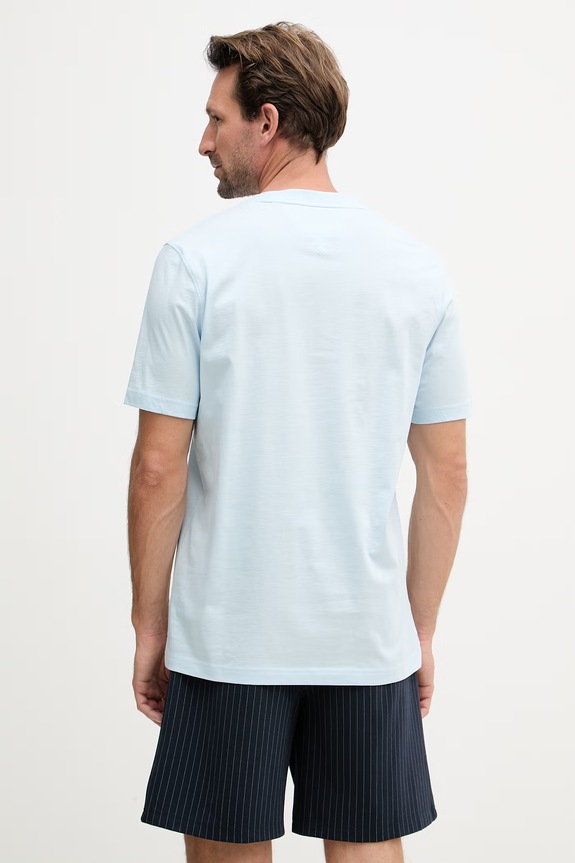 Abbigliamento Tommy Hilfiger maglietta basic da uomo in cotone SUMMER MW0MW43066 blu