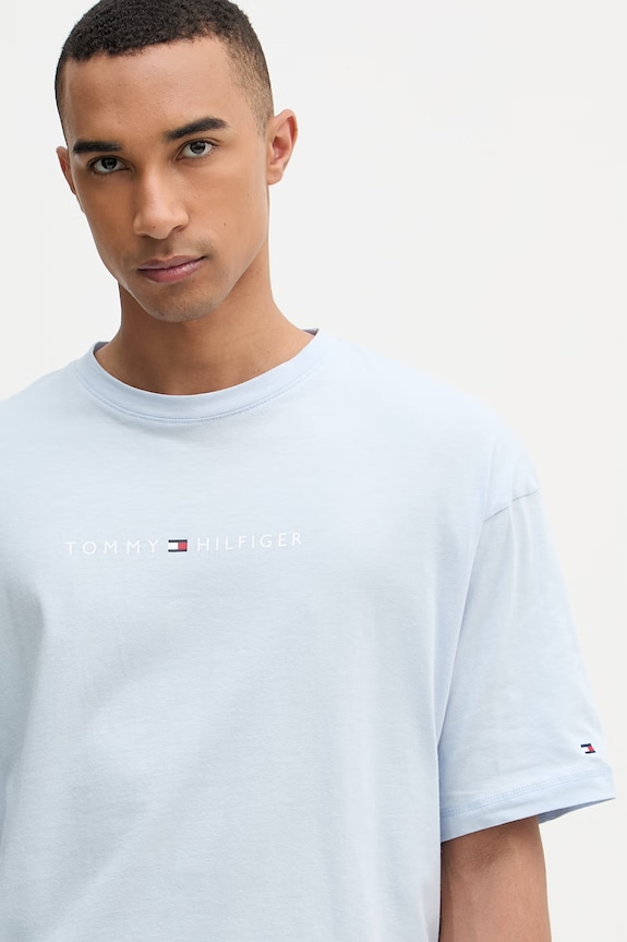 Tommy Hilfiger t-shirt ανδρικό βαμβακερό μπλε UM0UM03643