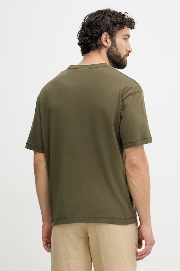 Ρούχα Tommy Hilfiger t-shirt ανδρικό βαμβακερό UM0UM03643 πράσινο