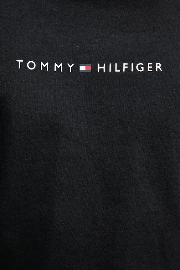 Tommy Hilfiger t-shirt ανδρικός βαμβακερός UM0UM03643 μαύρο