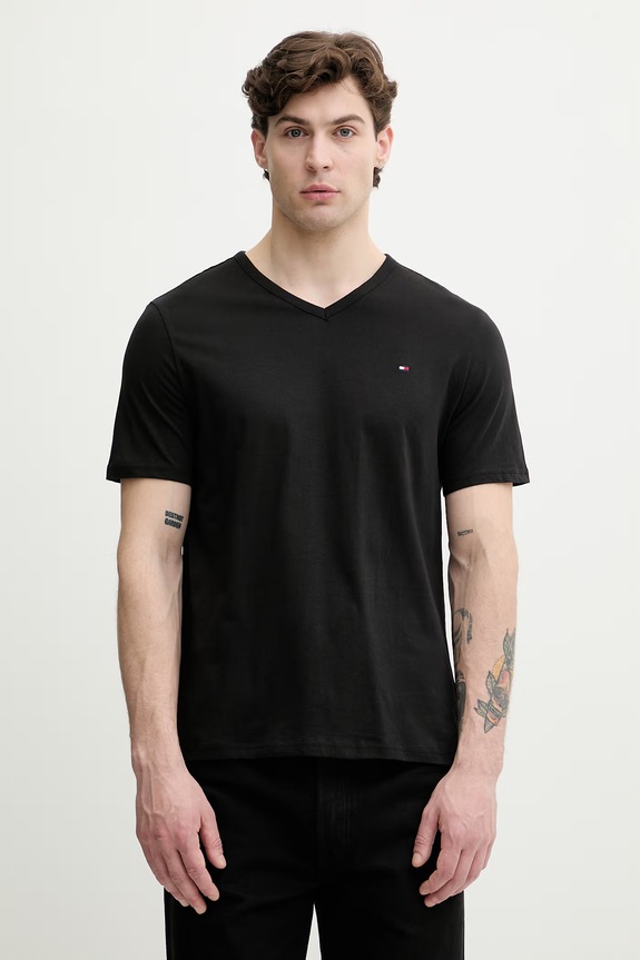 Tommy Hilfiger t-shirt da uomo in cotone pacco da 3 nero UM0UM03865