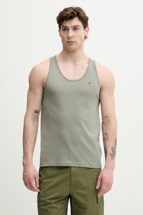 Tommy Hilfiger top muški od pamuka 3-pack UM0UM03867 zelena SS26