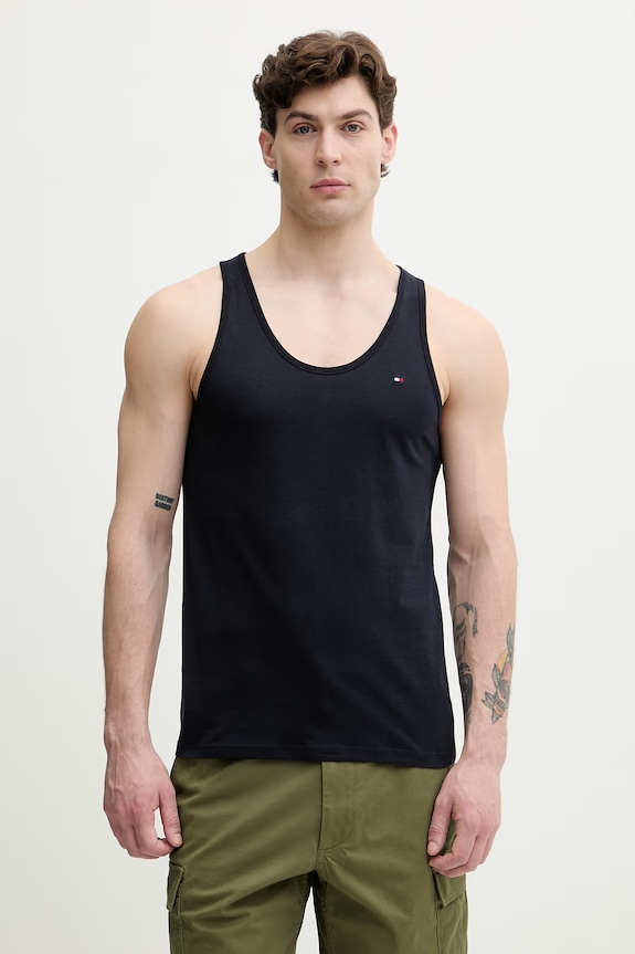 Odjeća Tommy Hilfiger top muški od pamuka 3-pack UM0UM03867 zelena