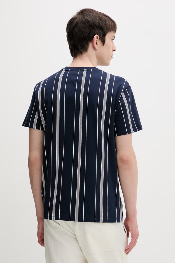Abbigliamento Tommy Jeans t-shirt da uomo in cotone DM0DM21939 blu navy